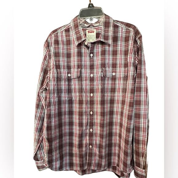 Men's Levi’s Plaid Button Down Casual Shirt Size XL Standard Fit - Picture 1 of 7